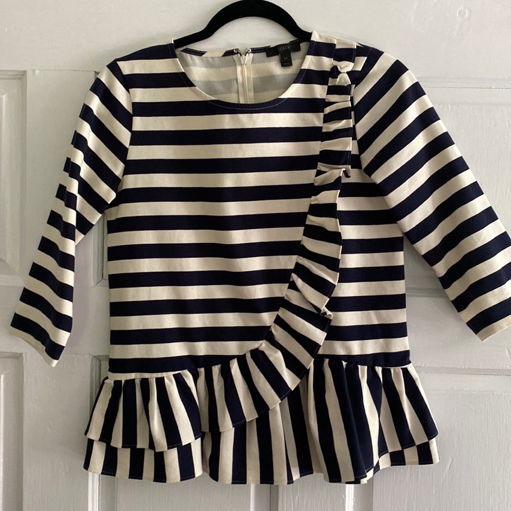 Jcrew navy striped top
